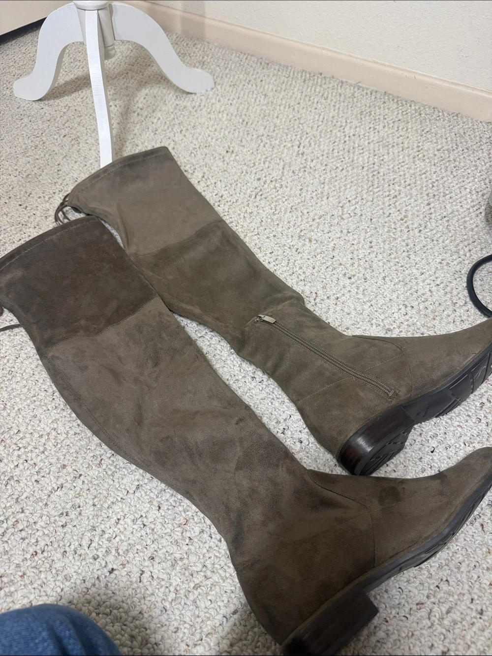 Marc Fisher Over-the-Knee suede Boots in Gray